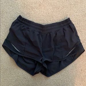 Lululemon Athletica Black Hotty Hot Shorts Running Shorts Workout Shorts Size 8